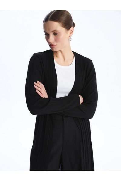 LC Waikiki LCWAIKIKI Tricot Cardigan pentru damă - Guler șal, solid, cu mânecă lungă