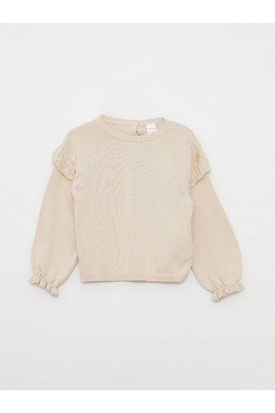 LC Waikiki LCW baby Crew Neck Long Sleeve Baby Girl Knitwear Sweater