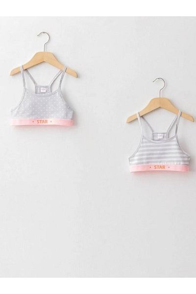 LC Waikiki Strapless Cotton Girl's Bustier 2 Pack
