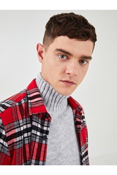 LC Waikiki Regular Fit Uzun Kollu Ekose Erkek Gömlek Ceket