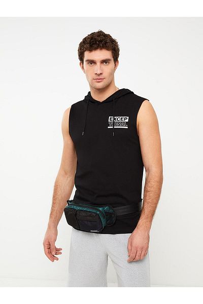 LC Waikiki LCW Casual Hooded Printed Men's Sleeveless T-Shirt