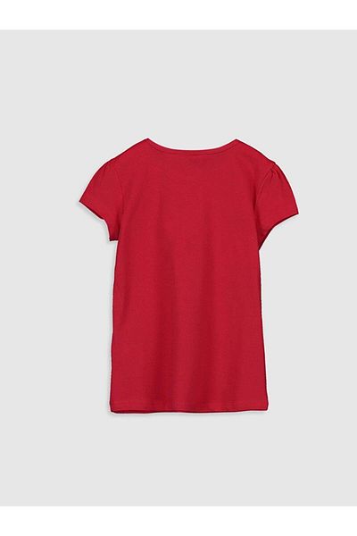 LC Waikiki LCW Kids Girl - Crew Neck Basic Short Sleeve T-Shirt