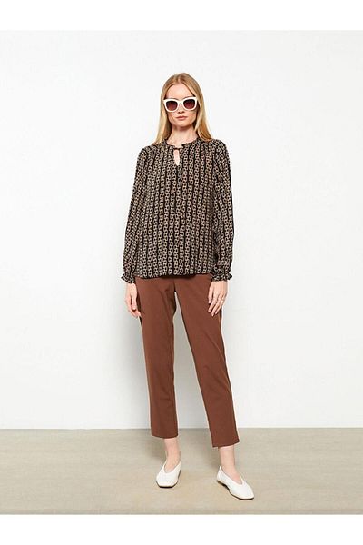 LC Waikiki LCWAIKIKI Basic γυναικείο ελαστικό ίσιο παντελόνι μέσης