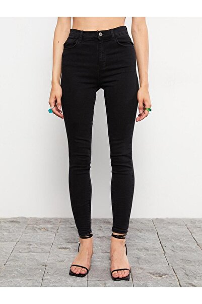 LC Waikiki LCW Jeans Yüksek Bel Süper Skinny Fit Düz Cep Detaylı Kadın Rodeo Jean Pantolon