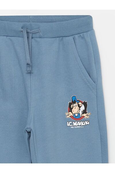 LC Waikiki Beli Lastikli Nostaljik Maymun Baskılı Erkek Çocuk Jogger Eşofman Altı