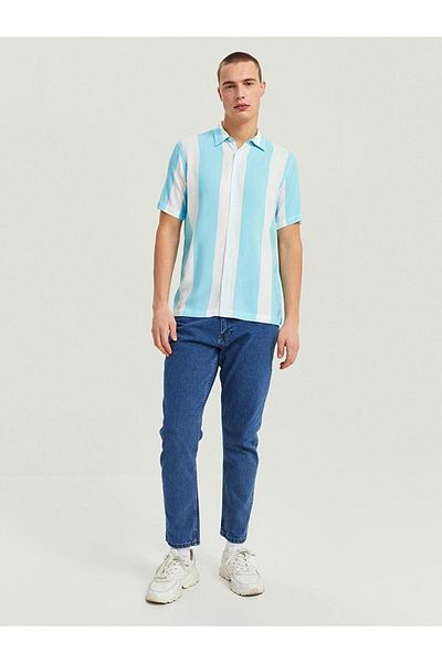 LC Waikiki Ανδρικό ριγέ κοντό μανίκι XSIDE Regular Fit