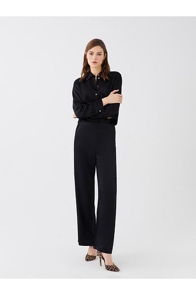 LC Waikiki Pantaloni drepti din satin pentru femei LCW Vision