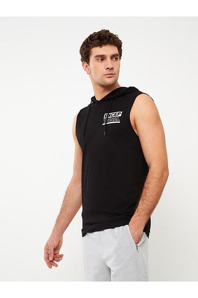 LC Waikiki LCW Casual Hooded Printed Men's Sleeveless T-Shirt