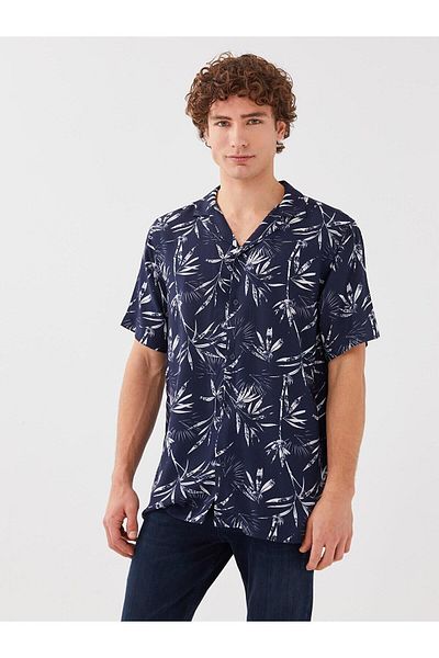 LC Waikiki Ανδρικό πουκάμισο LCW - Casual Regular Fit, κοντό μανίκι, στάμπα