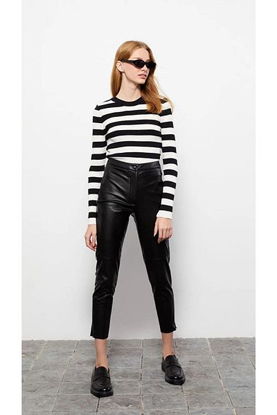 LC Waikiki Γυναικείο παντελόνι XSIDE Slim Fit ίσιο δέρμα εμφάνισης