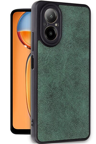 m.tk moveteck Realme 12 Lite Kılıf Kamera Korumalı Deri Görünümlü Leather Desenli Yumuşak Mat Silikon