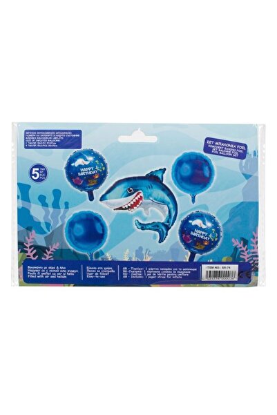 SEBSMADE Doğum Günü Köpek Balığı Baby Shark Helyum Balon Set