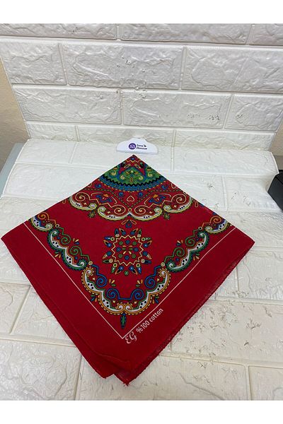 sema aksesuar Unisex Ethnic Patterned Cotton Bandana - Kilim Patterned Wrist Scarf