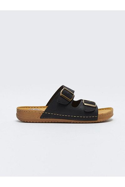 LC Waikiki Ανδρικές παντόφλες LCW STEPS με διπλή πόρπη με λεπτομέρεια