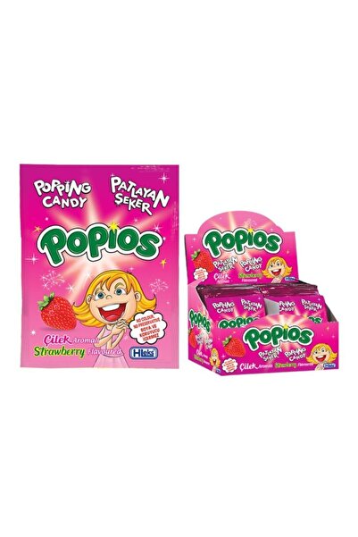 Hleks Popping Candy Patlayan Şeker Çilek 4 gr X 40 Ad