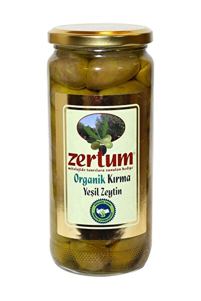 Zertum Zertum Organik Kırma Yeşil Zeytin 475 G 100 - 140 Adet/kg