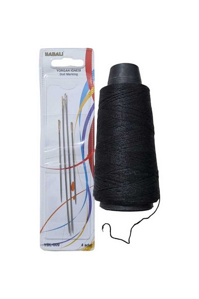 erdoğan hobi Quilt Thread Set - Black Cotton Stitched Thread