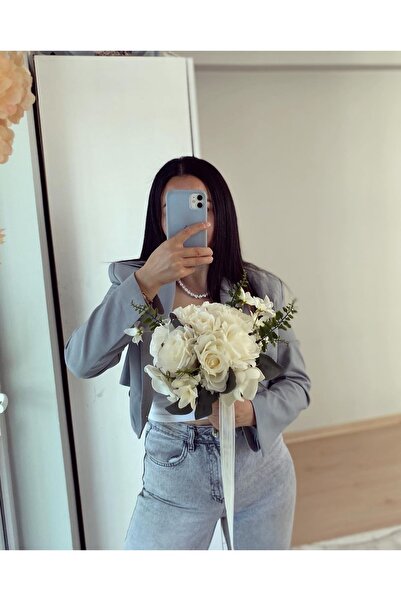 Z&B FLOWERS Gelin Buketi Krem Gül Ve Manolya Çiçeği Gelin Buketi,söz Çiçeği,n...