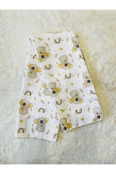 anne dokunuşu gibi KUZUM BEBE Muslin Baby Girl Brown Koala Swaddle Muslin Blanket
