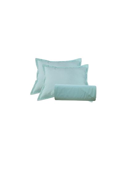 GÜLLÜCE HOME Double Plain Sheet and Flywheel Pillow - Elastic Case