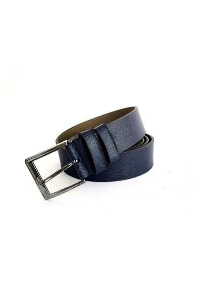 Carlino 3 Pieces Men's Dark Blue Belt Suitable for Jeans and Fabric