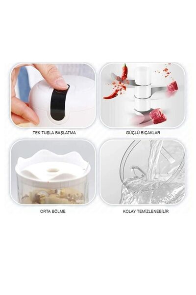 efmues Şarjlı Gıda Doğrayıcı DN-3559 mini blender gıda doğrayıcı