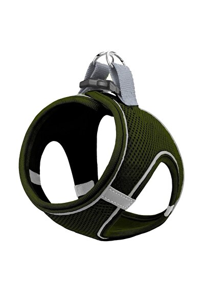 Mita Pet طوق Mita Air Mesh للقطط والكلاب عاكس مزدوج، مضاد للتعرق كاكي / كاكي 3x