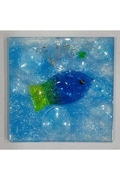 Şeker Portakalım Balık Desenli Banyo Cam Gider Kapağı Süsü Tekli Ölçü :10x10 Cm