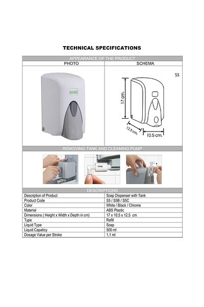Şeker Portakalım Vialli S5b Tank Liquid Soap Απορρυπαντικό Πιάτων Σαμπουάν Απολυμαντικό 500ml