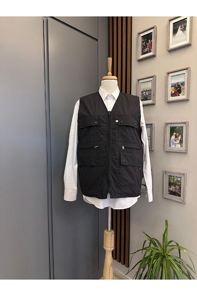 BERNEO Men's Dad - Multi-Pocket and Zippered Summer & Spring Vest