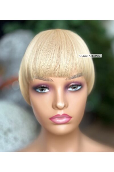 Queen Nelly İthal Fiber gerçek doğal görünüm perçem kahkül postiş peruk çıtçı...