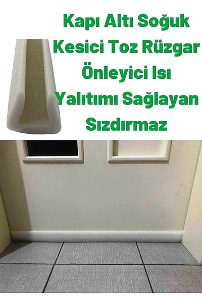 Şeker Portakalım 8 Pieces White Plug-in Under-Door Cold Air Cutter Insulation Sponge