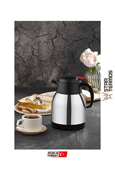 Karçiçeği Home 1.5 Liter Steel Thermos - Portable Winter Label