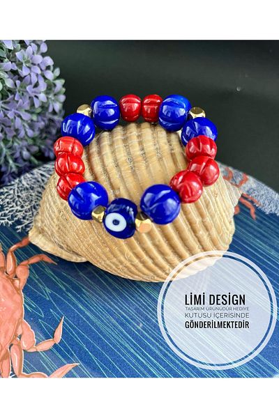 Limi Design Colorful and Beaded Evil Eye Mosque - Accessory Bracelet