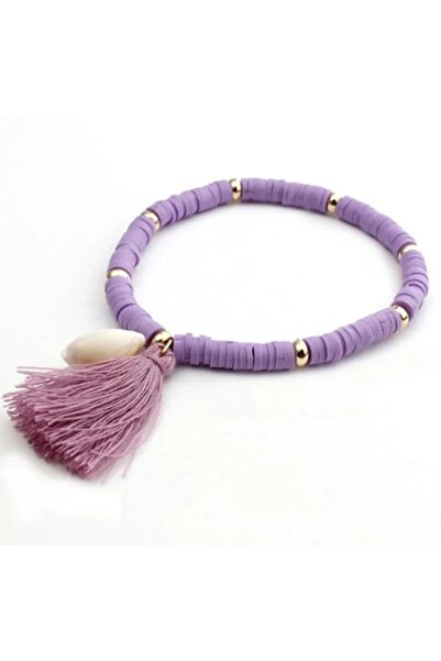 monalisatoka Kadın Fimo Halhal Mor