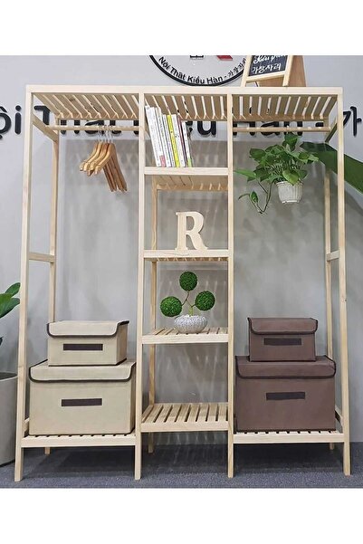 Hazel Mobilya Açık Gardırop Elbise Askılığı 150*140*35