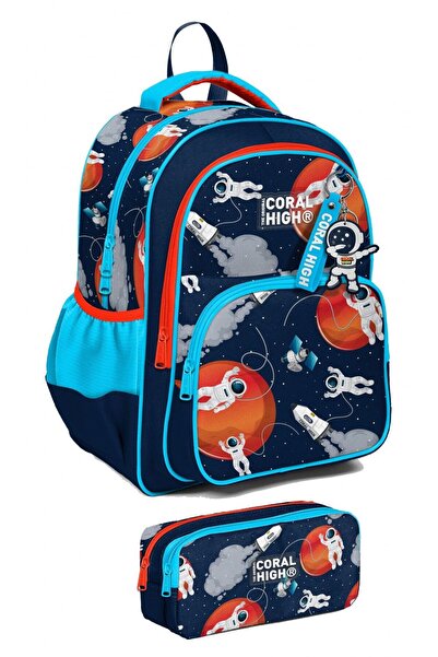 Coral High Set rucsac și suport stilou pentru școala primară pentru băiat - A...