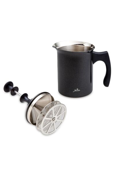 Jumbo Timeless Venti Black Steel Milk Frother 400 ml