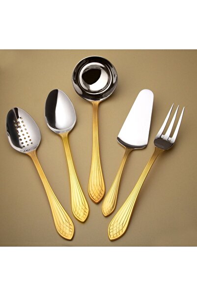 Jumbo 4100 Mat Altın 5 Parça Servis Seti