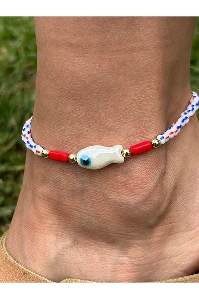 ByMerve Bym344 Glass Fish Figure - Women's Anklet