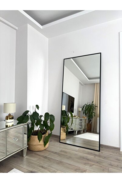 EFFE YAPI DEKOR Siyah Metal Çerçeveli 180x80 Cm Boy Aynası