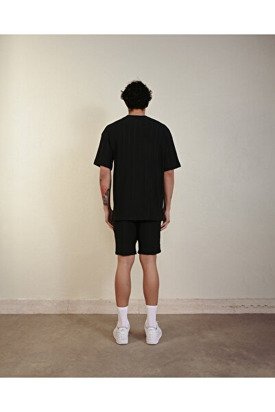 İLKCET MODA Μπλουζάκι με ριγέ τσέπη oversize