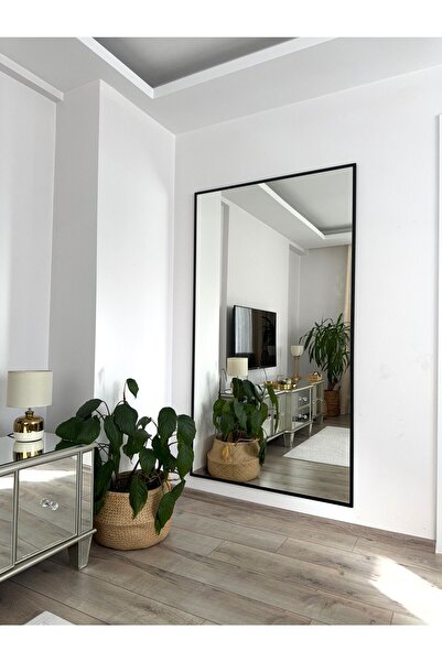 EFFE YAPI DEKOR Siyah Metal Çerçeveli 180x100 Cm Ayaklı Boy Aynası