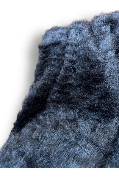 PLUSH STUDIO Zp Ymf 100x150cm Μαύρο βελούδινο ύφασμα - Μακρύ χνούδι οικιακό ύφασμα