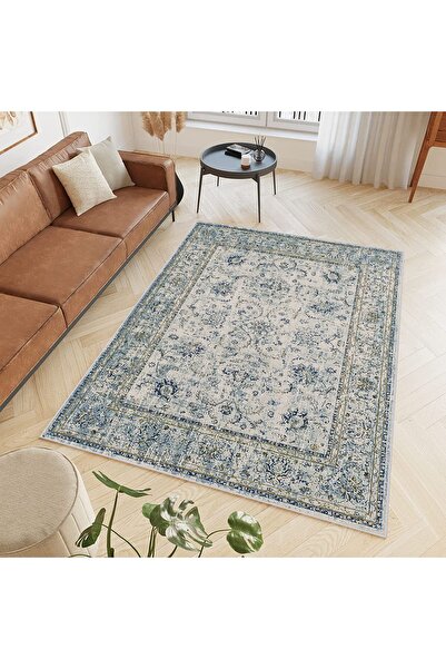 ROVİGO HOME Rovigo Home Dijital Baskı Yıkanabilir Kaymaz Taban Salon Halısı V...