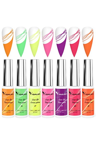 Venalisa 7 Renk Liner Jel Set Uv Led Çizim Jeli Model C