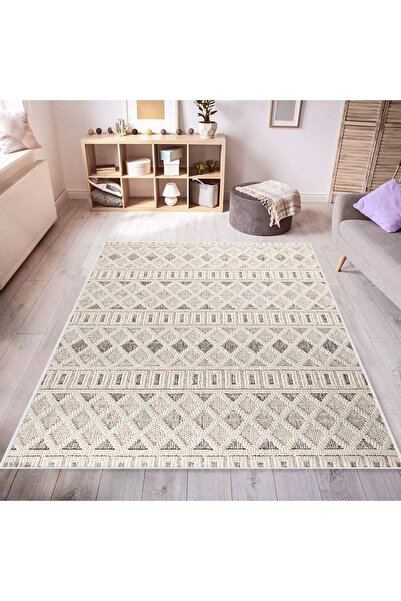 ROVİGO HOME Dijital Baskı Yıkanabilir Kaymaz Taban Salon Halısı Rvg0534