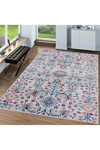 ROVİGO HOME Dijital Baskı Yıkanabilir Kaymaz Taban Salon Halısı Rvg1558-ht755