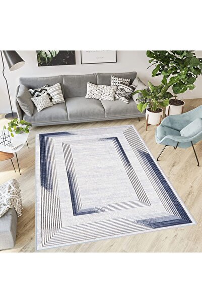 ROVİGO HOME Dijital Baskı Yıkanabilir Kaymaz Taban Salon Halısı Rvg0404