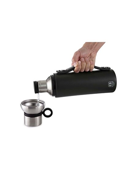 BUGATTI 1500Ml Stainless Steel Anthracite Thermos with Handle and Convenient to Carry